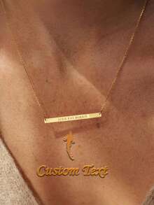 Personalized Engraved Necklace - Customized Name Necklace - Personalized Name Jewelry - Multicolor - View 2