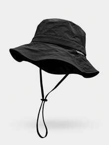 1pc Waterproof Outdoor Sun Hat, Suitable For Men And Women, Wide Brim Foldable Bucket Hat With Adjustable Drawstring, Breathable Quick-Dry Fishing Hunting Hiking Beach Hat, Summer Travel Essential - A - View 11