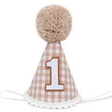 1/2 Birthday Party Hat, Half Birthday Cone Hat With Pom Pom, Half Birthday Crown Photo Prop For Party Decorations - Multicolor - View 2