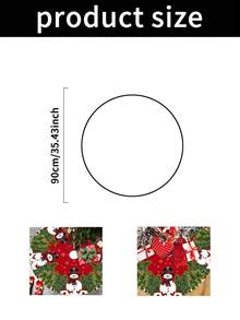 1pc Christmas Reindeer Snowman Gnome Poinsettia Gift Box Print Pattern Christmas Tree Skirt, Christmas Tree Bottom Decoration Mat For Christmas Party Decor. Round Base, Diameter 60/90CM Optional; Suitable For Winter Party And Home Holiday Decoration, Ideal Christmas Tree Decoration. - Multicolor - View 20