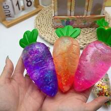 1pc New Stress Relief Maltose Carrot Squeeze Ball Creative Slow Rebound Toy (Random Color) - Multicolor - View 7