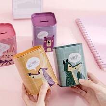 1pc Random Color Animal Shaped Coin Bank, Santa Claus Coin Bank, Multi-Functional Square Metal Savings Box, Large Capacity Decorative Colorful Coin Storage Jar, Can Be Used As Pen Holder, Home Cash Storage Box And Gift - Multicolor - View 3