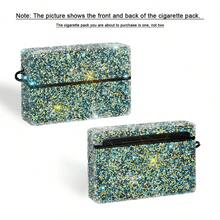 BLBLBL 1PC Multicolor Luxury Shiny Electronic Cigarette Pod Case Portable Keychain Holder FOR TEREA, Suitable For Beauty Enthusiasts Daily Use, Decorated With 9000 Rhinestones 720° Wrapped, More Sparkling Under Light Source - Multicolor - View 21