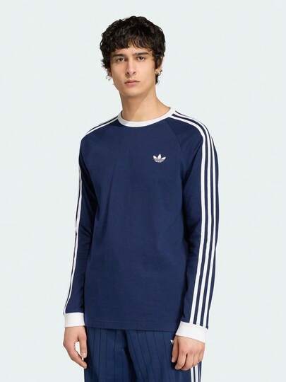 Adidas Originals 男士 3S LS TEE 長袖針織無領 T-shirt TKT5066
