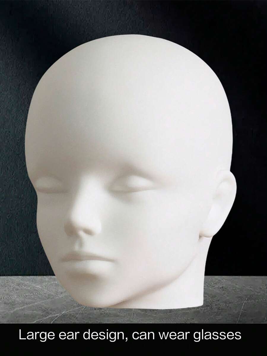 Female Styrofoam Mannequin Manikin Head Model Foam Wig Hair Glasses Display, Halloween - 1PC - View 1