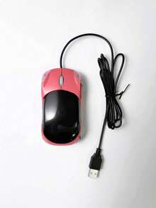 Car-Shaped Wired Optical Mouse, LED Headlights Glowing, USB Plug & Play Driver-Free, Ergonomic Multi-Color Mini Desktop Mouse, Suitable For Laptop, Desktop, Office, Study - View 6