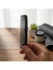 Pente Masculino Preto Kit 24un De Bolso Inquebrável - Preto - Visão 4