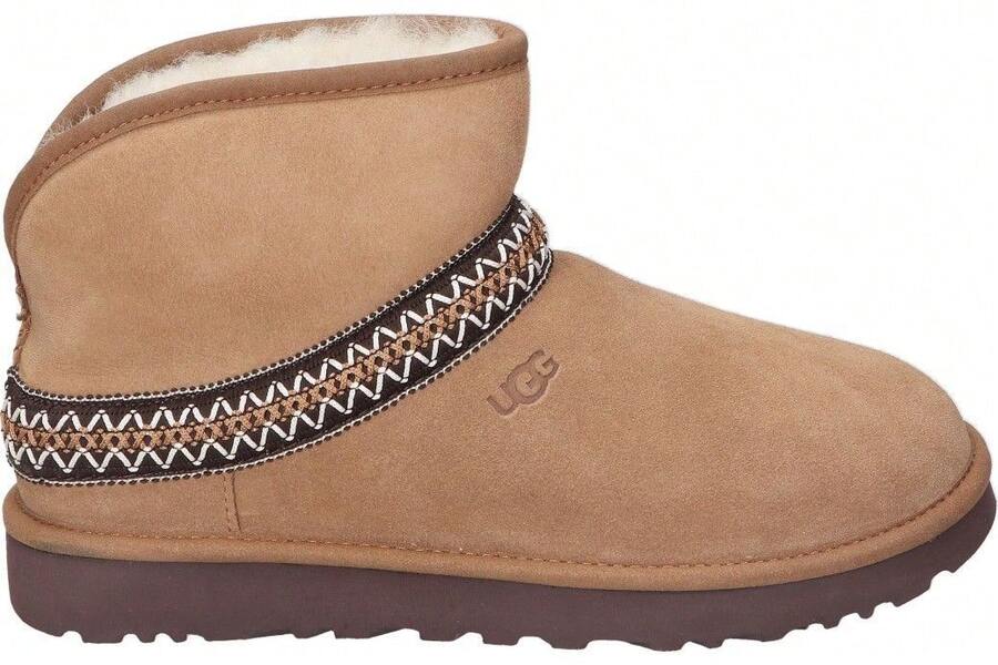 UGG أحذية بوت كاحل وجوارب نسائية - بني فاتح - مشاهدة 1
