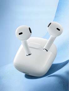 Bluetooth True Wireless In-Ear Earbuds, Sensitive Touch Control, Ergonomic Design, Stereo Music Experience, Hands-Free Calling Function, With Charging Case - White - View 4