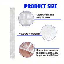 20PCS Outdoor Backpack Rain Cover, Disposable Lightweight Backpack Cover With Elastic Band, Portable Student Travel Disposable Backpack Rain Cover, Outdoor Hiking Backpack Protection Cover, Waterproof Dustproof, Thickened - White - View 5