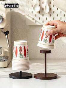choxila 1pc Paper Cup Holder, Plastic Cup Holder, Walnut-Colored Storage Rack, Disposable Paper Cup Tray, Cup Holder - Paper Cup Holder - View 2