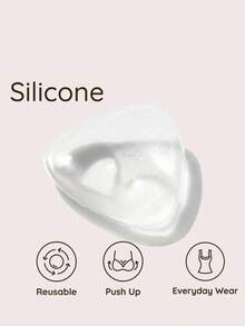 2pcs Women's Silicone Bra Pads, Soft And Comfortable Silicone Inserts, Suitable For Bikini, Swimwear, Lingerie - Multi-color - View 7