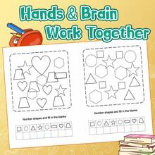 Geometric Shape Counting And Focus Practice With Overlapping Figures, Visual Search, Number Recording, Observation, Concentration, Pencil Control And Logical Thinking For Screen-Free Home Activities - Children's Book - View 4