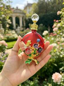 Botol Enamel Bertema Hutan Vintage yang Indah 30ml dengan Motif Peri dan Bunga, Wadah Mini Isi Ulang, Botol Dispenser Parfum dan Minyak Esensial Portabel untuk Perjalanan/Liburan, Hadiah Sempurna untuk Anak Perempuan (Parfum Tidak Termasuk; Hanya Botol Kosong) - View 2