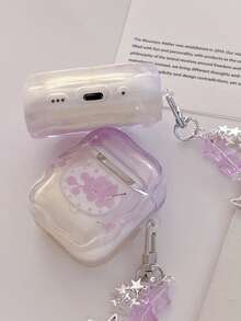 Casing Pelindung Earphone Apple Pods 4 Motif Tie-Dye Anggur, Casing Pelindung Pods Pro 3 Baru, Casing Earphone Generasi ke-3, Versi Peredam Kebisingan Generasi ke-2 dan ke-3, Casing Gaya INS Korea Lucu Generasi ke-3 dan ke-4 - Mauve Purple - View 5