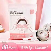 1pc Stretchable Wet Compress Cotton 3-In-1 Combination Pack, Perforated Design, Lightweight Breathable Fine Mesh Makeup Pad Pads - White - View 3