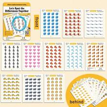 22-Page Spot The Difference Activity Cards, 3 Levels (Beginner, Intermediate, Advanced) Attention Training Game, Children's Observation And Logic Ability Development Educational Toy, Children's Brain Learning Game - Multicolor - View 6