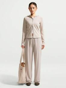 Nike 女款 AS W NSW CHILL KNIT LTWT OH PA 針織長褲 IQ0093-236 - 米色 - 查看 6