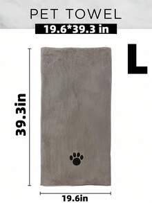 1pc Super Soft Absorbent Pet Towel - Grey, Blue, Pink, Suitable For Cats And Dogs, Providing A Gentle And Stylish Cleaning Solution For Your Furry Pets - Multicolor - View 3