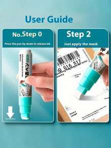 1pc Portable White Correction Pen, Smooth Ink Covers Errors, Wide Tip For Precise Correction, Quick-Drying Correction Pen, Suitable For Students, Office, Laptop, Documents And Handwritten Correction, Campus Essential, Halloween, Christmas - Multiple Styles - View 7
