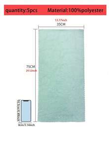 1pc/5pcs/8pcs Quick-Dry (Lightweight) Small Towels, High Absorbency Hand Towel Set, Lightweight Super Soft Fiber Material, Bathroom Hand Towels, Solid Colors, Soft & Comfortable, Multipurpose For Bathroom & Kitchen (34*75cm/13.8*29.5Inch, Assorted Colors) - Multicolor - View 23