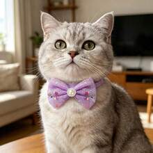10/20Pcs Princess Pet Bow Tie Collar, Adjustable Cute Bow Neck Accessories For Small Medium Dogs & Cats, Daily Wear Dress Up Decor, Perfect Birthday Valentine Wedding Christmas Party Pet Gift - Multicolor - View 6