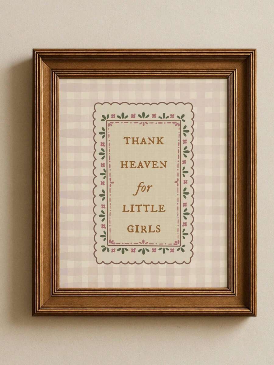 1pc, Canvas Framed Baby Room Wall Art Decor, Thank You Heaven For ...