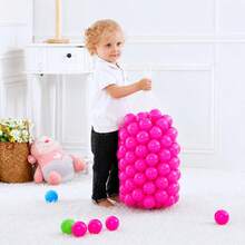 Kit 50 Bolinhas Coloridas Para Piscina Saco de Bolinhas Bolas Sortidas - 50 Bolinhas Rosa - Visão 9
