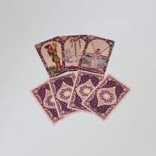 Mini Purple Star Disk Gold Foil Tarot Cards, Premium Metallic Texture Effect, Elegant Tarot Suitable For Beginners And Professional Readers, 3.43*2.24inch Pocket Portable Size - View 6