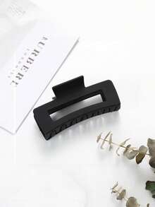 1pc/2pcs/3pcs/4pcs Minimalist Matte Texture Square Large Hair Claw Clip For Thick Hair, Suitable For Half-Up And Updo Hairstyles - Multicolor - View 7