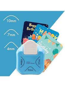 3-In-1 Corner Punch, Corner Trimmer, 4mm, 7mm, 10mm, Suitable For Paper Crafts, Laminated Board, Cardstock, DIY, Photo Cards, Card Making, Scrapbooking, Journals, Photo Paper And Business Card Making - Multicolor - View 2
