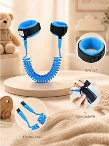 1pc Color Optional Children Anti-Lost Wrist Chain, Retractable Spring Traction Rope, Outdoor Travel Children Safety Anti-Lost Pull Rope Wristband, Retractable Anti-Lost Rope Bracelet - Multicolor - View 2