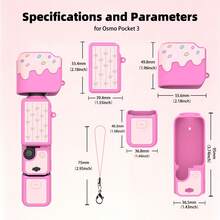 4-In-1 Full Body Silicone Case Set For Osmo Pocket 3,Y2K Sweet Ice Cream Sprinkle Color Block Bow Pattern Screen Protective Cover,All-Round Shockproof Camera Skin Gift For Female Vlog Content Creators - View 6