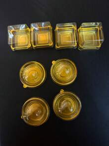 100/50/25pcs Gold Base Dessert Plastic Packaging Boxes, Transparent Dessert Containers, Square And Round Dessert Trays, Mini Pastry Trays, Halloween, Thanksgiving And Birthday Party Dessert Decoration Boxes, Party Gift Packaging - View 9