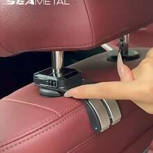 2件組汽車後座頭枕掛鉤，通用車用多功能雙掛鉤，耐重型ABS材質，承重55磅，360°可旋轉折疊隱藏式掛鉤，萬聖節車主禮物 - 一般款 - 查看 10