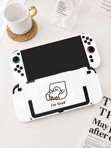 1个可爱沙发鸭图案保护套，适用于Switch 2 (2025)游戏机，兼容Switch NS/Switch OLED/Switch Lite，TPU软壳，通用保护套，Switch手柄保护套，Switch游戏配件，通用收纳袋，防摔、防滑、防刮，时尚美观，是送给家人和朋友的最佳礼物 - 查看 23