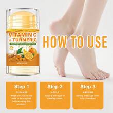 Vitamin C & Turmeric Hand & Foot Cream Stick | Hydrating & Moisturizing, Soothes Dryness, Hand & Foot Care, Portable Design, 40g - Honey - View 6