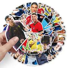 DOBBLE 50pcs Football Player Graffiti Stickers Personalized Cross-Border Sports Football Star Decor For Water Bottle, Luggage, Phone Case - Multicolor - View 2