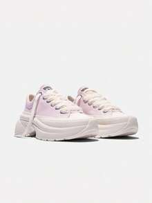 Converse 女款 Chuck Taylor SEASONAL 帆布低筒運動鞋 A24218C - 淺粉色 - 查看 3