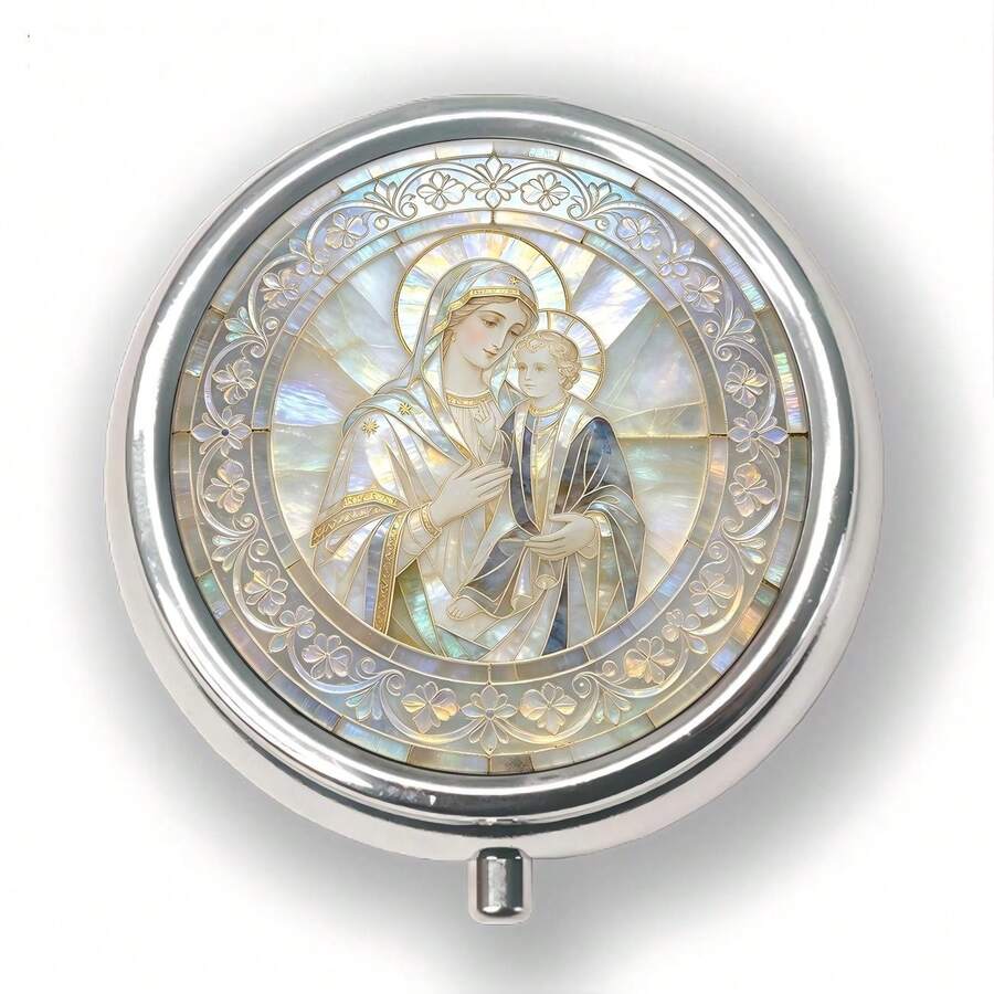 Classical Painting And Renaissance Classical Style Design Exquisite Small Pill Box, Beautiful Small Jewelry Box, Portable Tablet Organizer - Multicolor - View 1