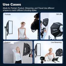 Ambitful Q1-30 Spherical Quick Release Softbox, Compatible With Bayonet And Mini Bowens Mounts, Portable Round Softbox For Studio Flash And Speedlite Photography - View 10