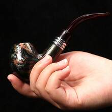 1pc Elegant Colorful Pipe, Suitable For Smoking, Personalized Creative Pattern Design, Durable Material, Portable, Easy To Disassemble And Clean, Brings The Pleasure Of Traditional Smoking - A - View 1