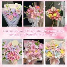 301/506Pcs Colorful Chenille Stem DIY Flower Bouquet Craft Set With Tutorial Video, All-In-One Complete Kit For Beginners, Thanksgiving Holiday Birthday Gift & Party Home Decoration Handmade Art Supplies - Pink Series - View 7
