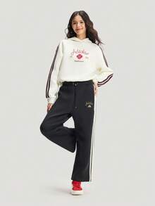Adidas 女款 NYR WIDE KN PNT 運動針織長褲 KR0418 - 黑色 - 查看 6