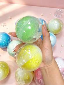 1 pièce Nouvelle balle artisanale brillante dégradée croustillante, jouet anti-stress à presser - Multicolore - Voir 3