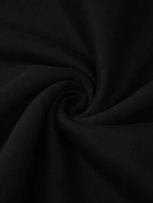 كنزة رياضية كاجوال بنمط كرتوني مع جيب وسحاب للأولاد المراهقين - الأسود - مشاهدة 6