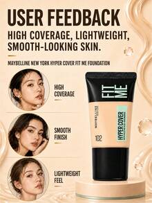 Maybelline 美寶林客製化粉底液完美版 102，試用裝 18ml*2件，輕盈貼合質地，高遮瑕，長效持妝，抗暗沉，黃白調 - 查看 9