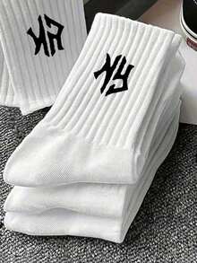 10 Pairs/5 Pairs/1 Pair Unisex Comfortable Sports Socks, Men's Long Socks Suitable For Sports Training, Women's Long Socks Suitable For Daily Casual Wear - Multicolor - View 4