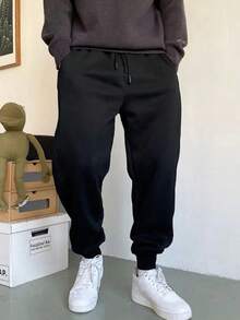Men's Jogger Slim Gym Sweatpants With Pocket And Cuffs Unisex Promotion - 黑色 - 查看 1