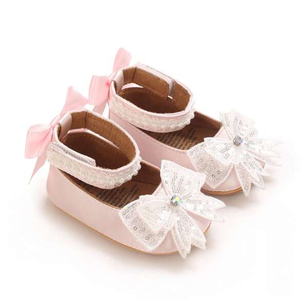 Spring/Autumn New 0-1 Year Old Infant Girl Fashion Sweet Exquisite Bow Princess Walking Shoes